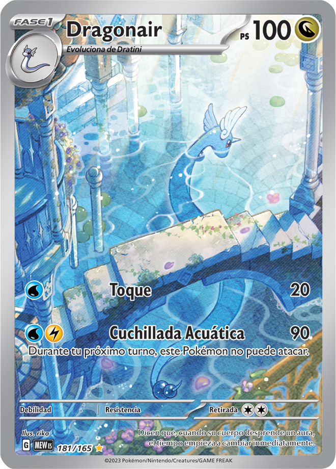 carta dragonair pokemon 151 - arte alternativo - comprar cartas pokemon