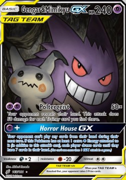 gengar & mimikyu gx - comprar cartas pokemon