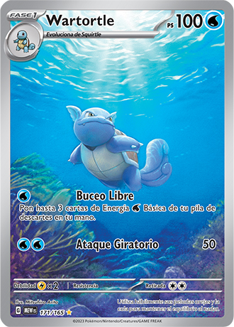 carta wartortle pokemon 151 - arte alternativo - comprar cartas pokemon