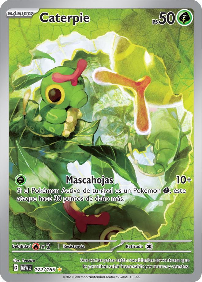 carta caterpie pokemon 151 - arte alternativo - comprar cartas pokemon