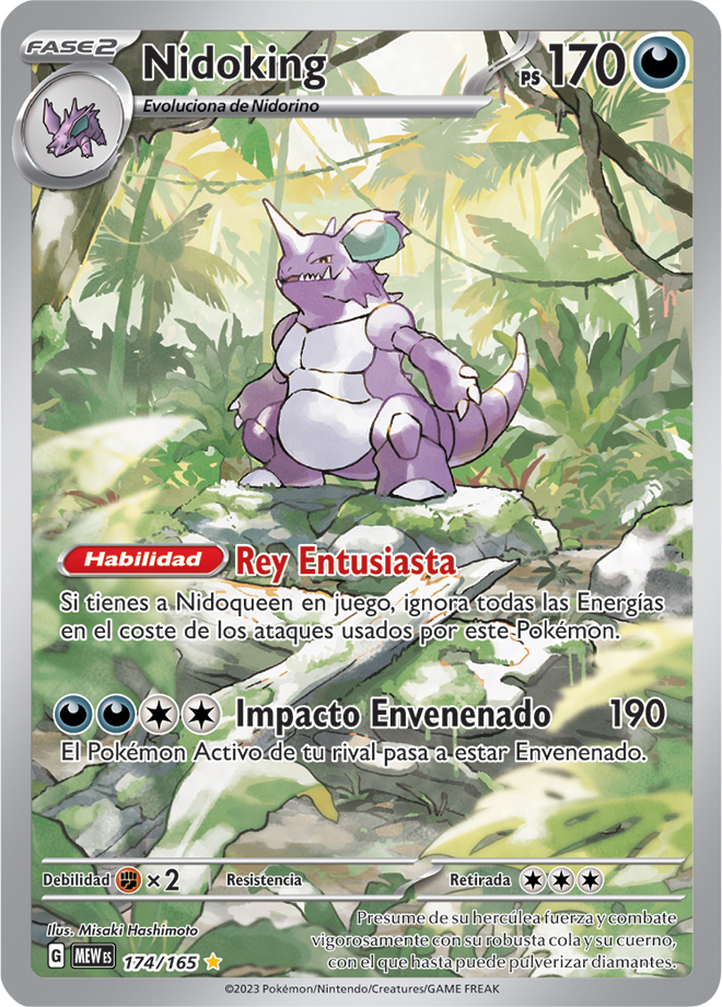 carta nidoking pokemon 151 - arte alternativo - comprar cartas pokemon