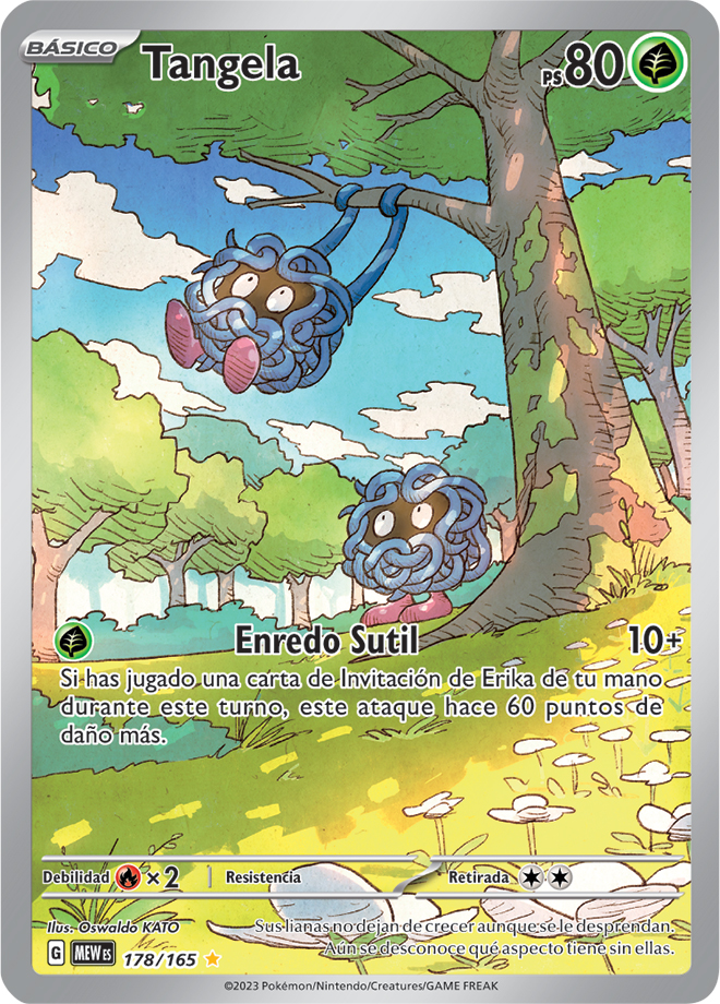 carta tangela pokemon 151 - arte alternativo - comprar cartas pokemon