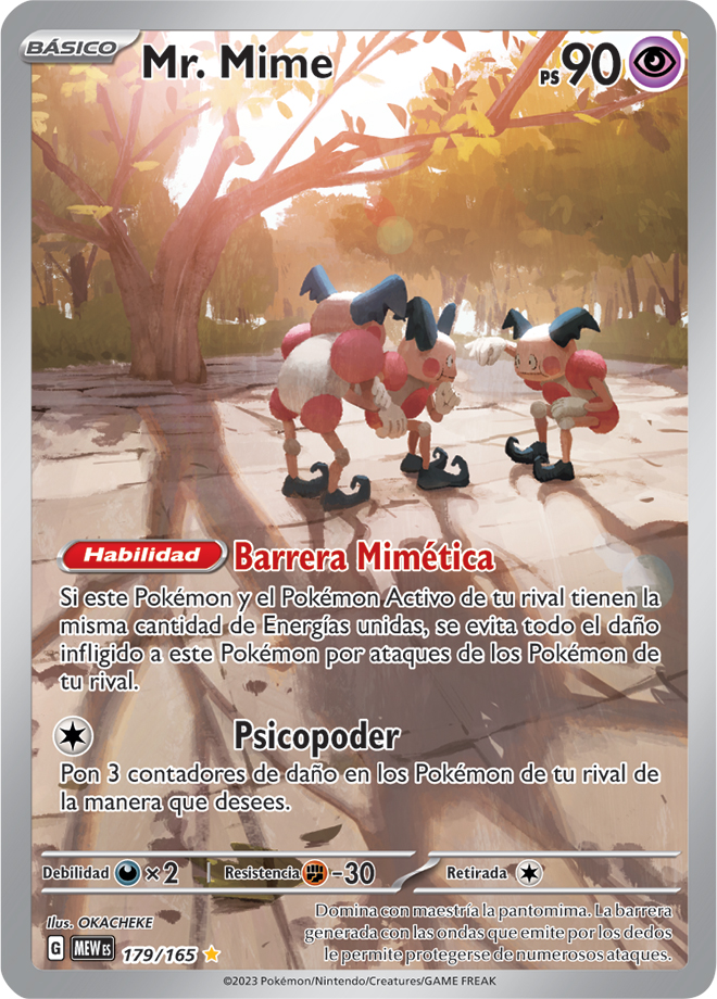 carta mr mime pokemon 151 - arte alternativo - comprar cartas pokemon